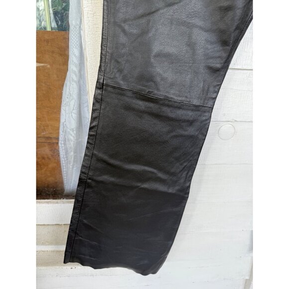 Vintage 90's Bagazio Mens Soft Leather Biker Pants Size 32 - Picture 13 of 16